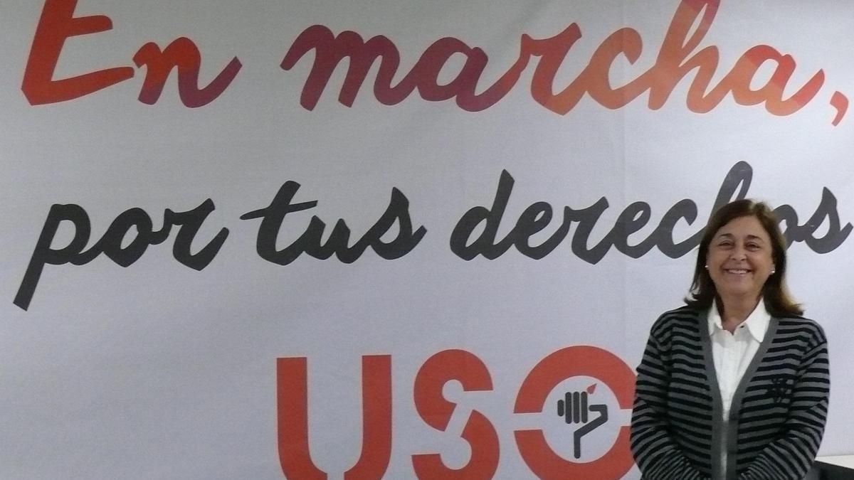 La secretaria general de USO Cantabria, Mercedes Martínez Zubimendi.
