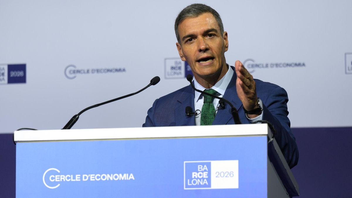 El presidente del Gobierno, Pedro Sánchez, durante su intervención en la 4ª Reunión del Cercle d'Economia