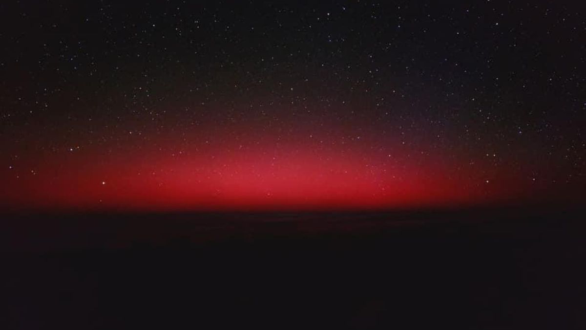 Aurora Boreal captada por el Roque de Los Muchachos.