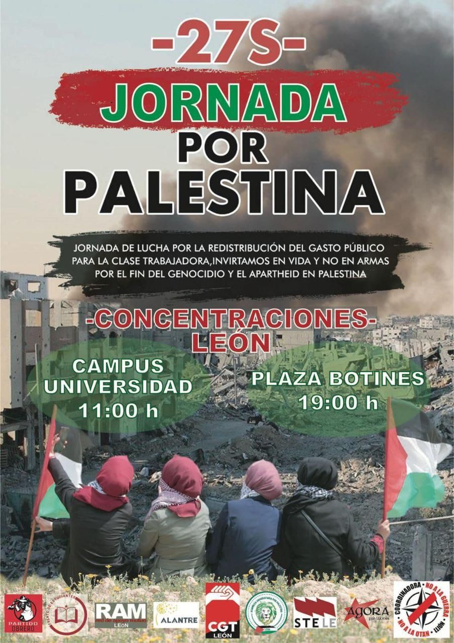Concentraciones por Palestina el nuevo curso de la Universidad de León.