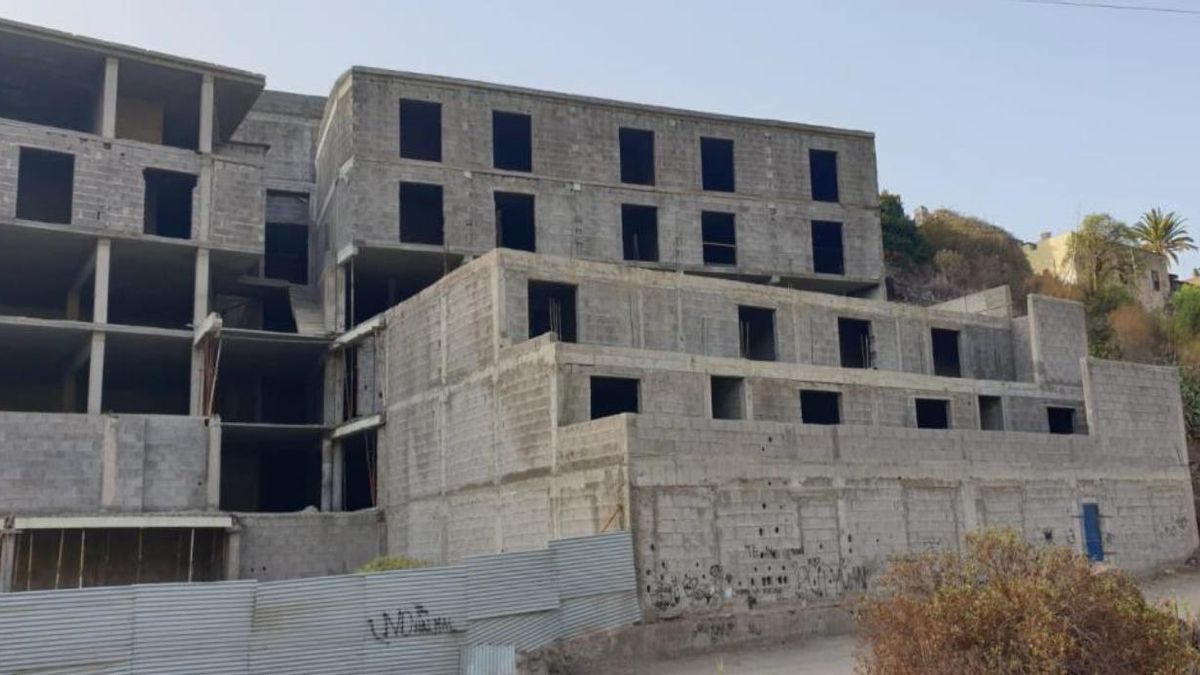 Estructura de los bloques de edificios que ha adquirido el Ayuntamiento en el casco de Mogán.