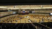 Sala de plenos del Parlamento Europeo en Bruselas.