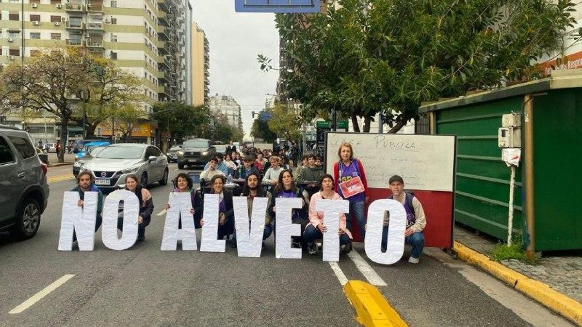 Las universidades públicas siguen su plan de lucha en rechazo al veto presidencial a la Ley de Financiamiento Educativo.