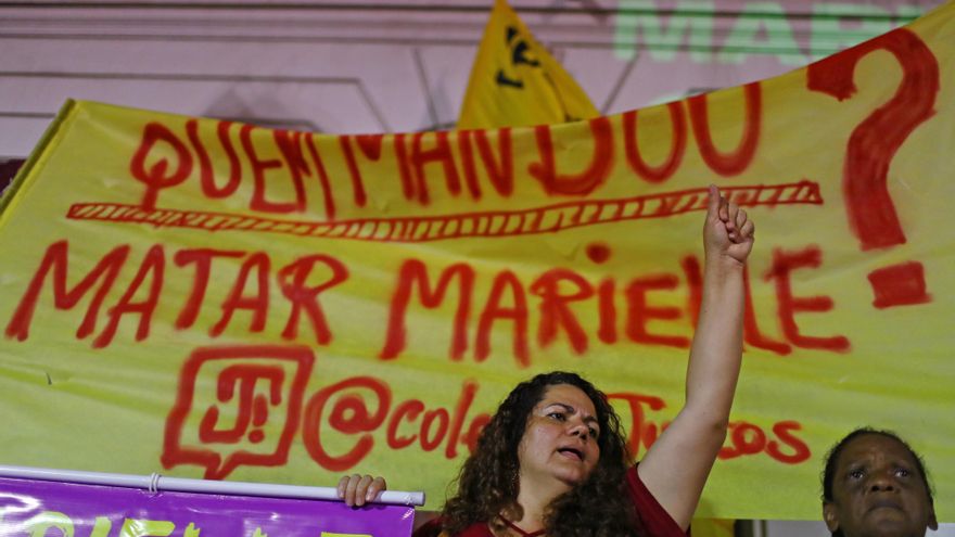 Manifestación en apoyo a Marielle y para exigir una investigación por su asesinato en Río de Janeiro / REUTERS/Pilar Olivares