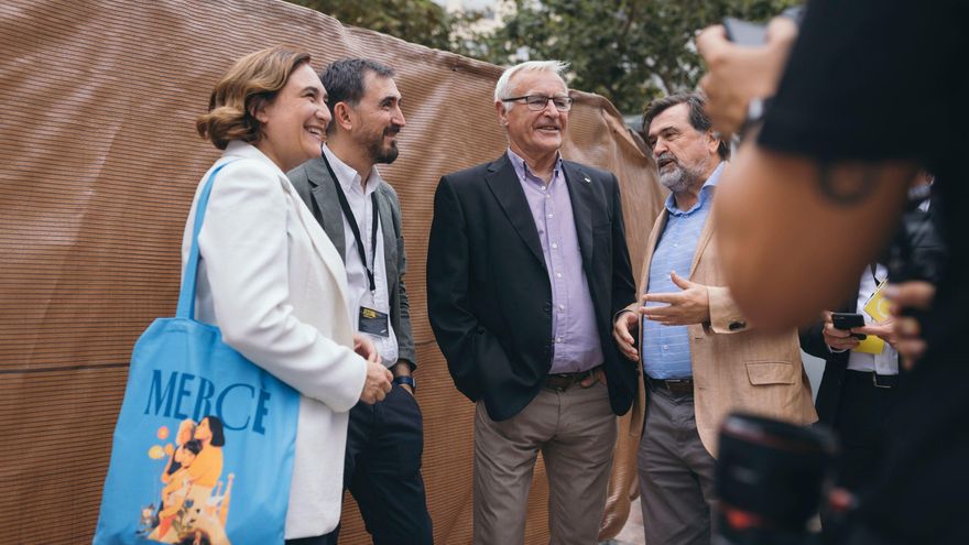 Ada Colau, Ignacio Escolar, Joan Ribó y Arsenio Escolar.