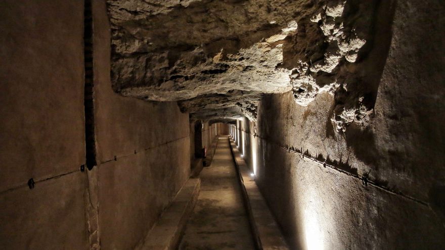 El pasillo del refugio de Massarrojos.