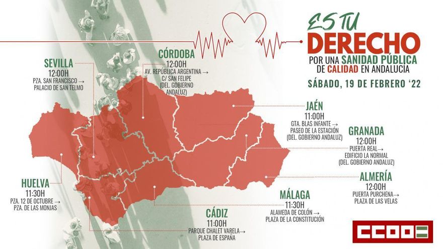 Horarios y recorridos de las manifestaciones de este sábado