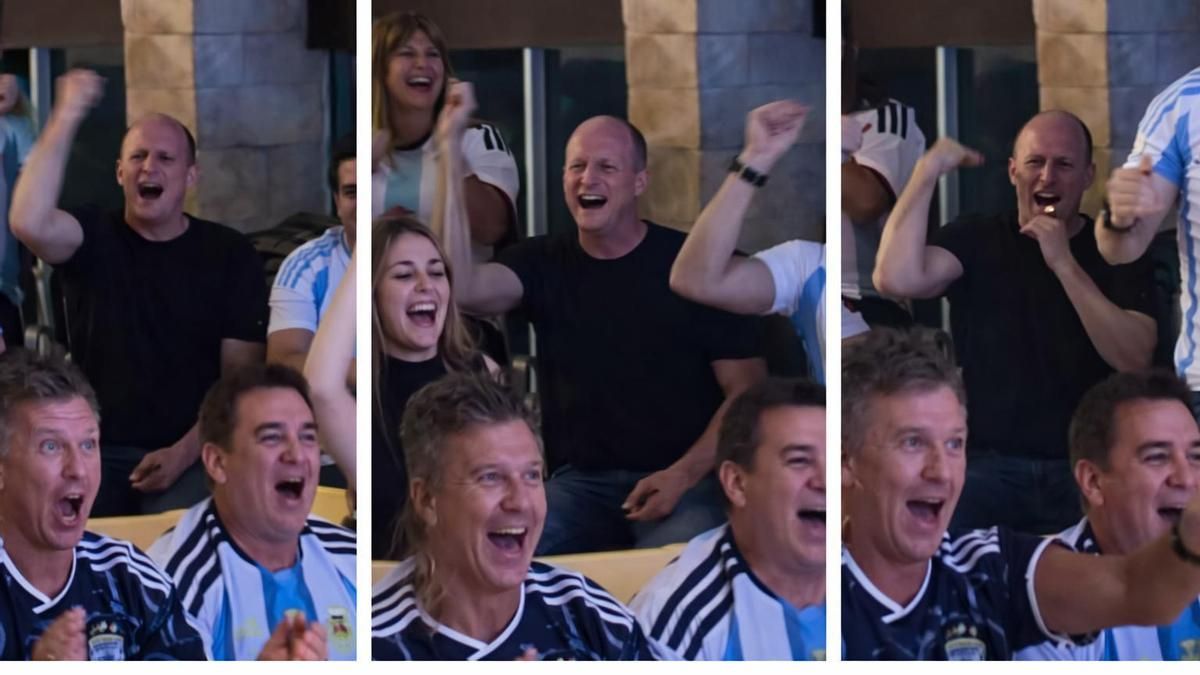 Martín Insaurralde compartió con amigos el partido de la Selección Argentina contra Suiza.