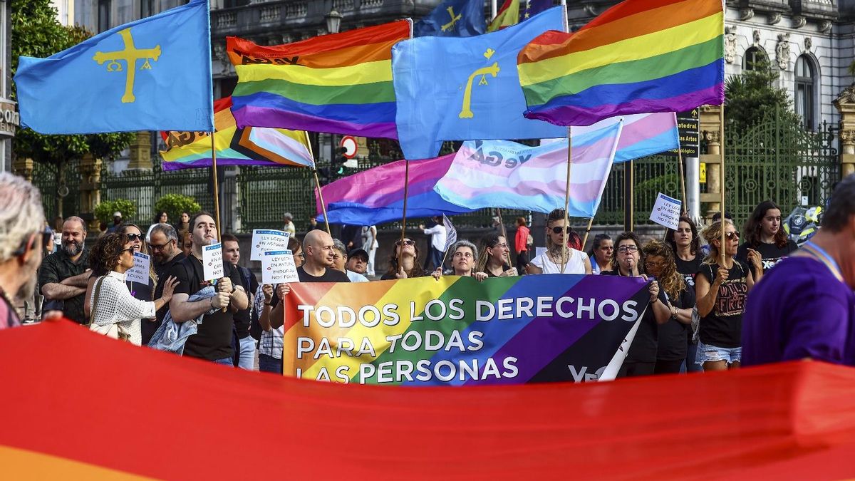 Un centenar de personas secundaron la convocatoria de Xega y se concentraron en Oviedo. 