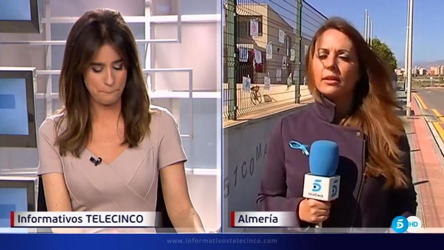 Isabel Jiménez, visiblemente emocionada en Informativos Telecinco