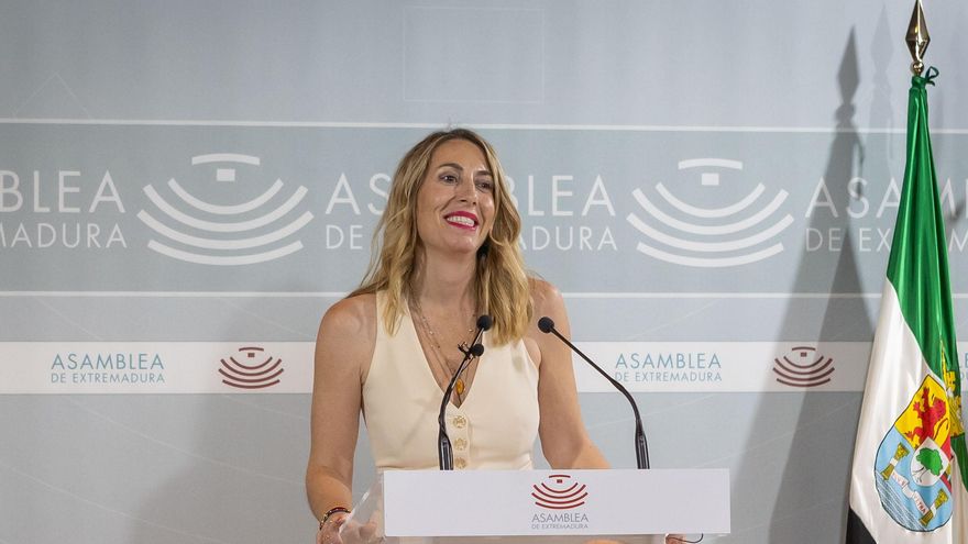Imagen de archivo de la líder del PP extremeño y candidata a presidir la Junta, María Guardiola. EFE/Jero Morales