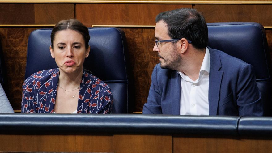 La ministra de Igualdad, Irene Montero, y el ministro de Consumo, Alberto Garzón.