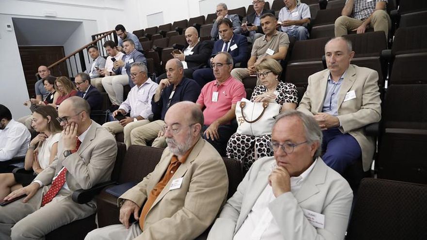 Los representantes del sector en la tribuna de Las Cortes