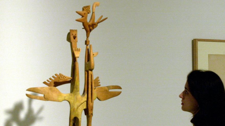 Una obra del escultor Alberto Sánchez, en una imagen de archivo. EFE/Albert Olive