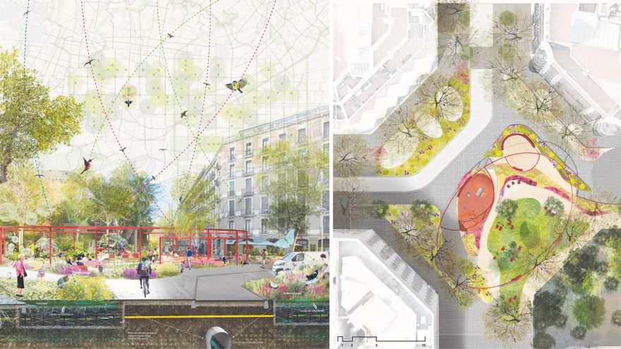 La plaza Jardín Illa, para Consell de Cent con Enric Granados