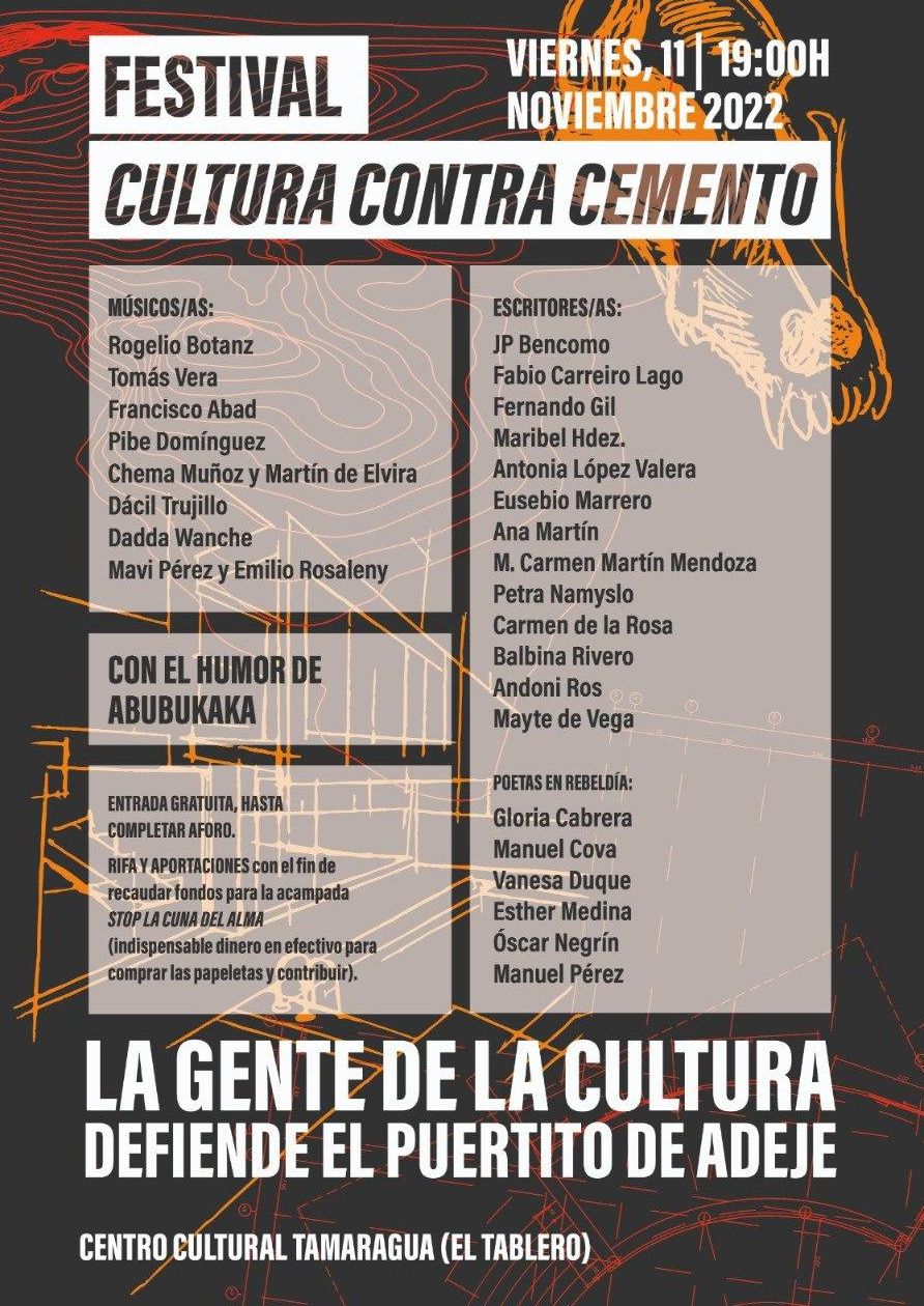 Cartel del Festival Cultura contra el cemento