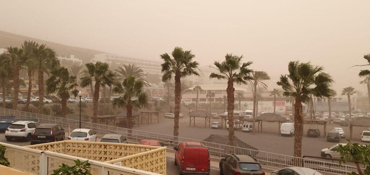 Calima y viento en Jandía.