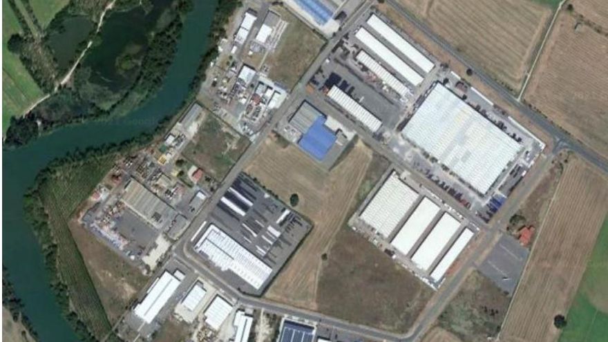 Imagen aérea del polígono industrial de Lantaron.