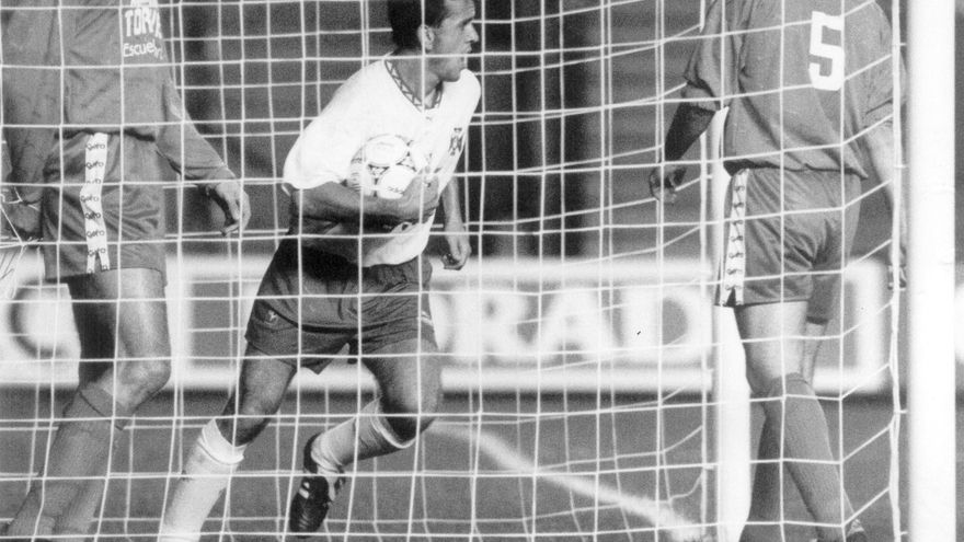 Quique Estebaranz, cuando era jugador del CD Tenerife.