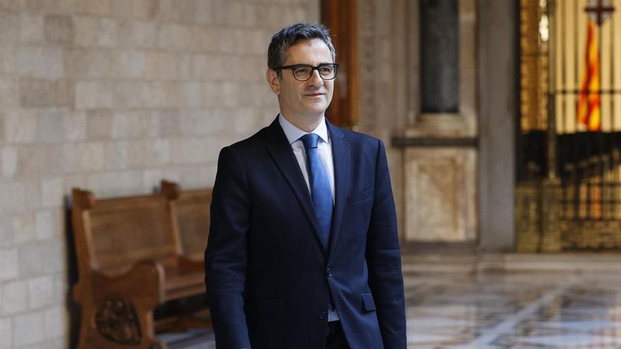 El ministro de Presidencia, Justicia y Relaciones con la Cortes, Félix Bolaños, en Barcelona este miércoles