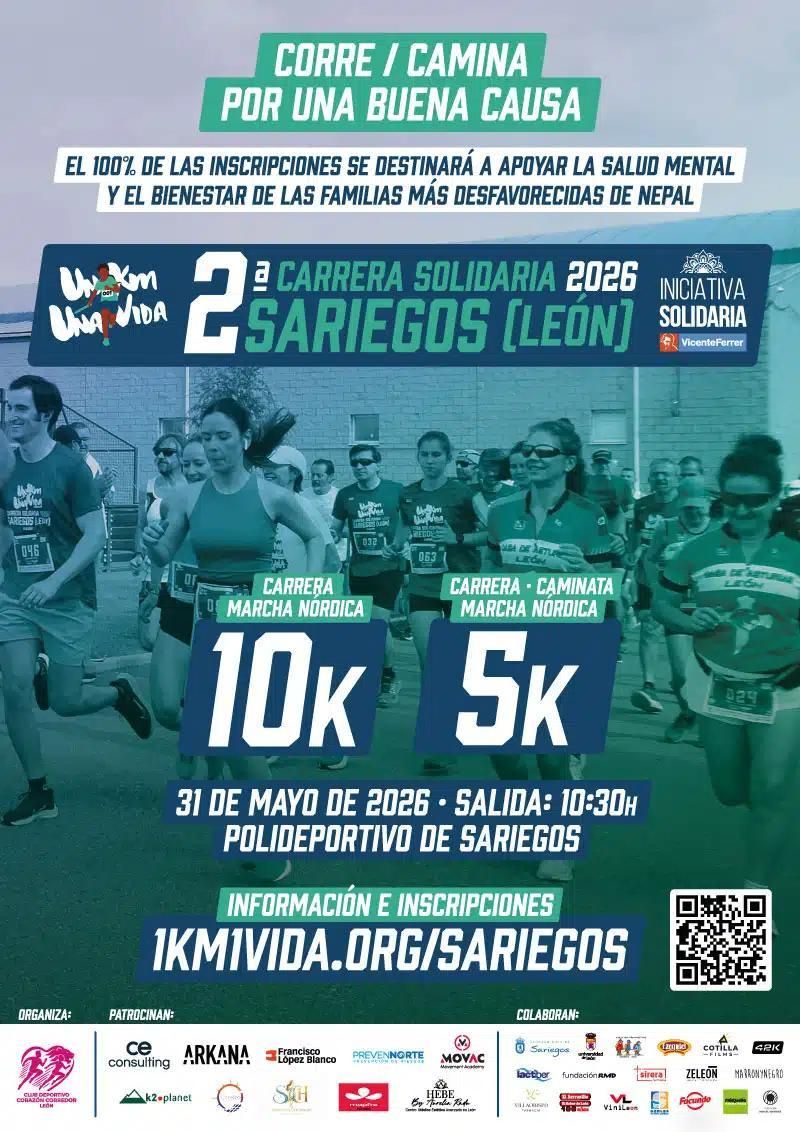 La segunda edición de la carrera solidaria de Sariegos.