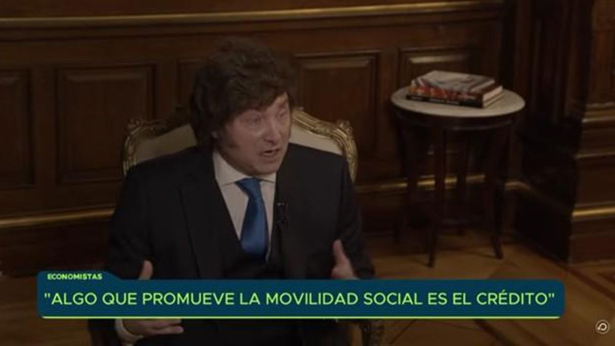 Javier Milei, en penumbras