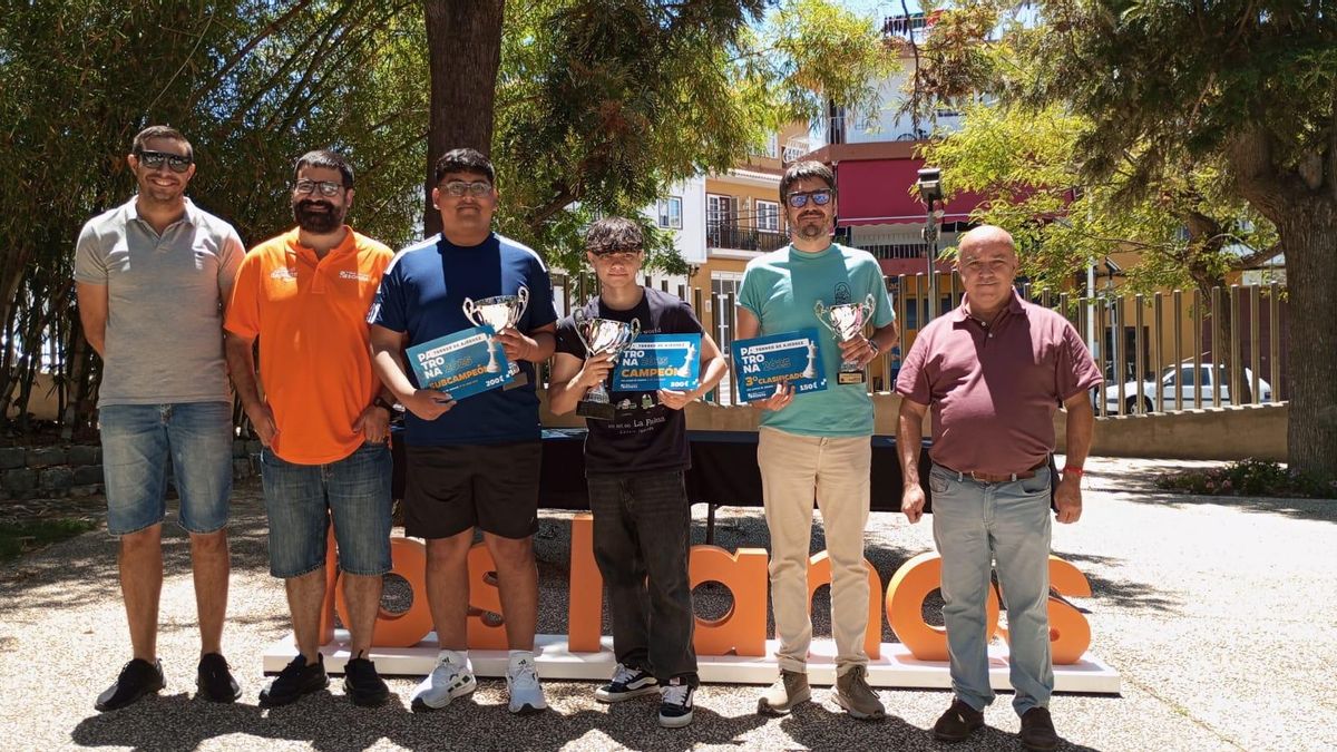 Podio del Torneo de Ajedrez Fiestas de La Patrona 2025 en Los Llanos de Aridane.