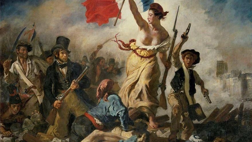 La libertad guiando al pueblo de Eugene Delacroix (1830)
