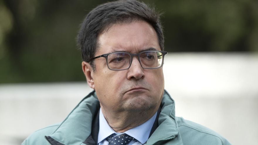 El ministro para la transformación Digital, Óscar López, durante un homenaje al fundador del PSOE y UGT, Pablo Iglesias Posse en Madrid.