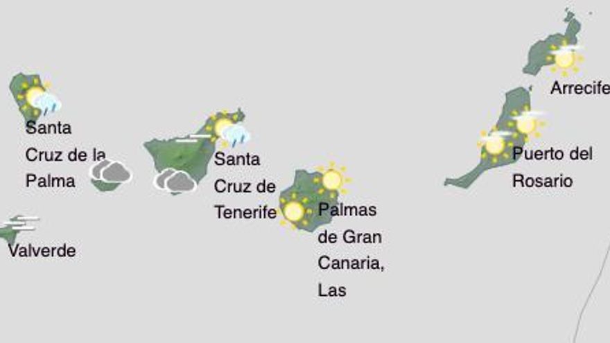 Aemet actualiza su predicción para la primera semana de enero en Canarias