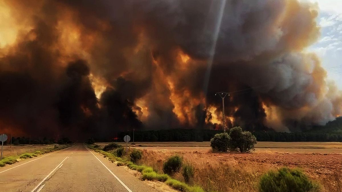 Incendio en el Sur de León.