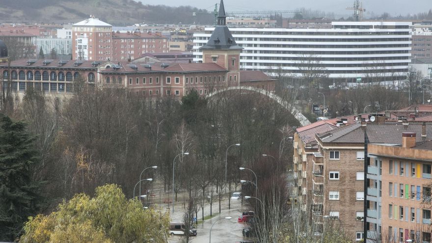 Imagen de las inundaciones en Pamplona.