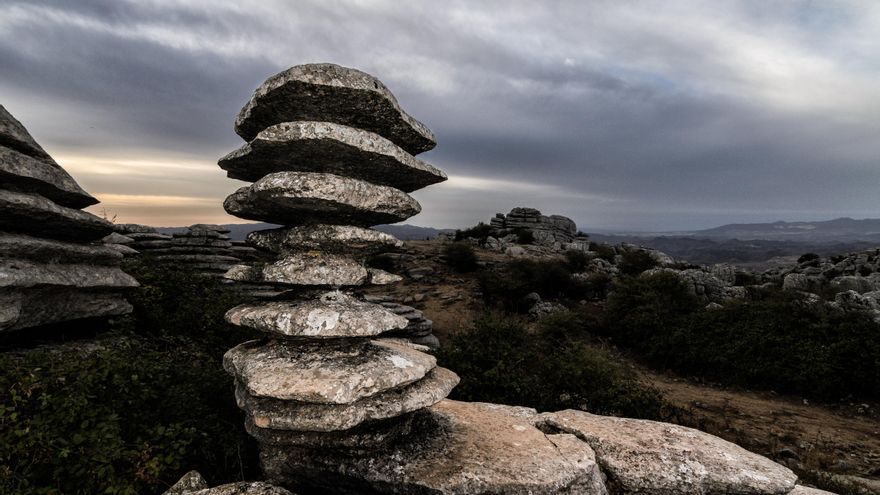 El Tornillo del Torcal, la roca de Málaga modelada a partir de sedimentos marinos de hace 150 millones de años
