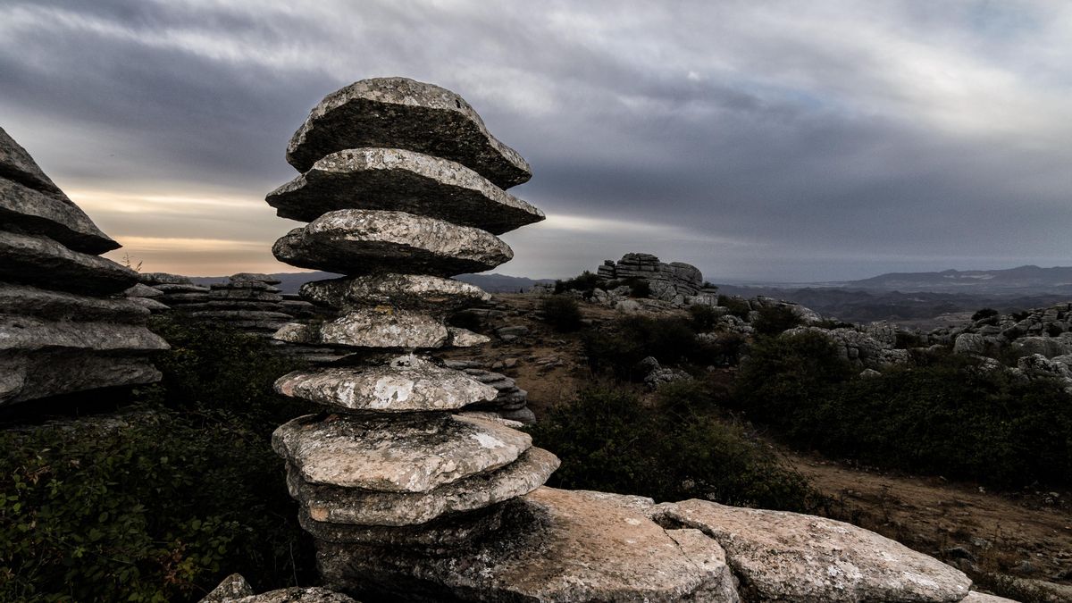 El Tornillo del Torcal, la roca de Málaga modelada a partir de sedimentos marinos de hace 150 millones de años
